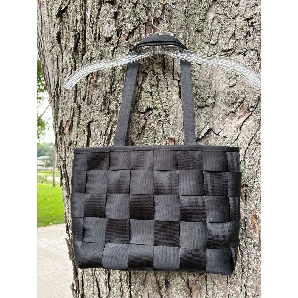 The Original Seatbelt Bag black seatbelt tote